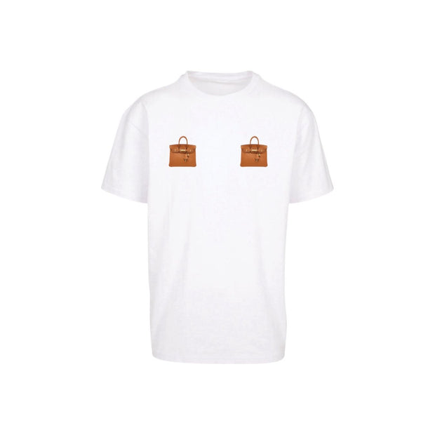 Birkin Boobs White/Tan T-shirt