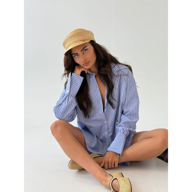 Candy blue striped shirt