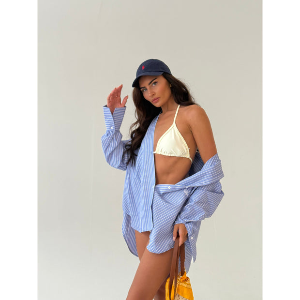 Candy blue striped shirt
