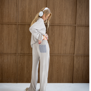 Soft lounge mink check co-ord