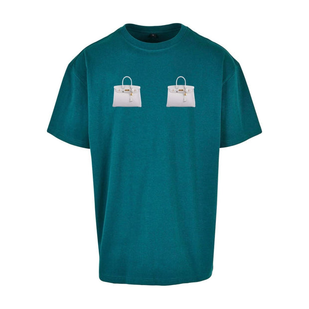 Birkin Boobs Bottle Green/White T-shirt