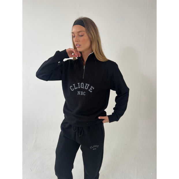 Clique black/grey  half zip