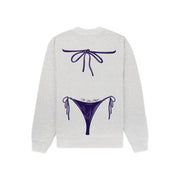 Grey/ navy bikini sweater