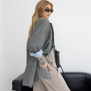 Soft lounge mink check co-ord