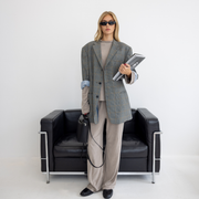 Soft lounge mink check co-ord