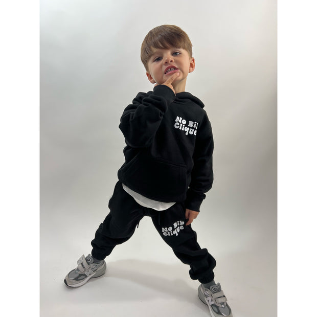 No Bib Clique black/white tracksuit