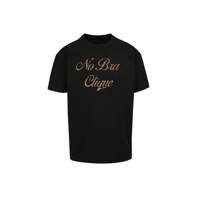 No bra clique leopard black tshirt