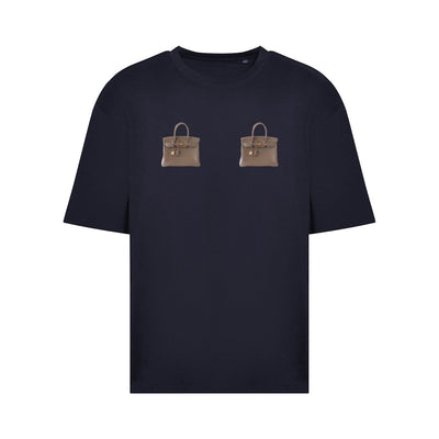 Birkin Boobs Navy/ Taupe T-shirt