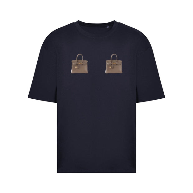 Birkin Boobs Navy/ Taupe T-shirt