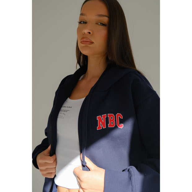 NBC Varsity Navy/Red Zip up