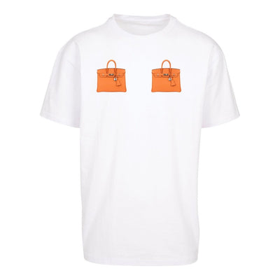 Birkin Boobs White/orange T-shirt