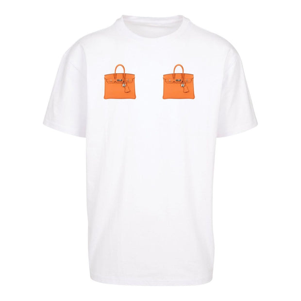 Birkin Boobs White/orange T-shirt