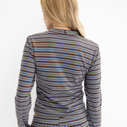 Blue velour striped co-ord