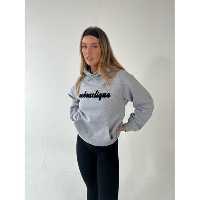 No bra clique heather grey chenille hoodie