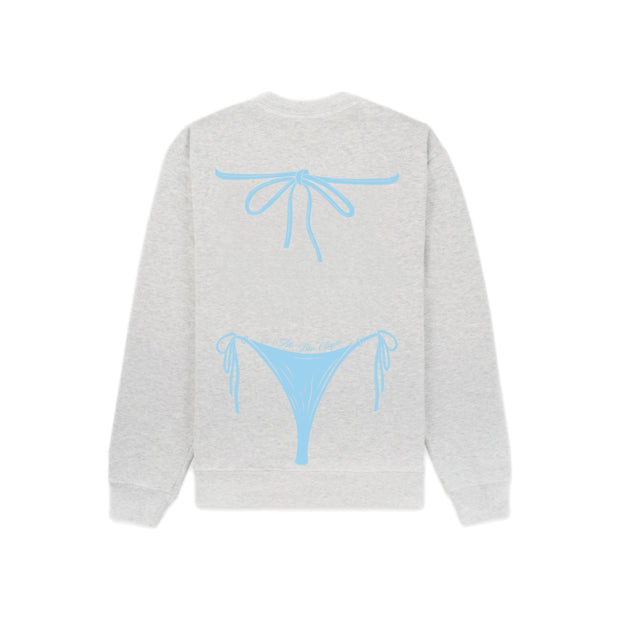 Grey/ baby blue bikini sweater