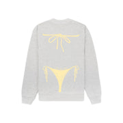 Grey/ butter yellow bikini sweater