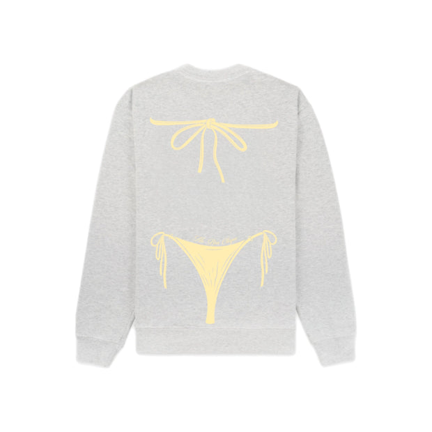 Grey/ butter yellow bikini sweater