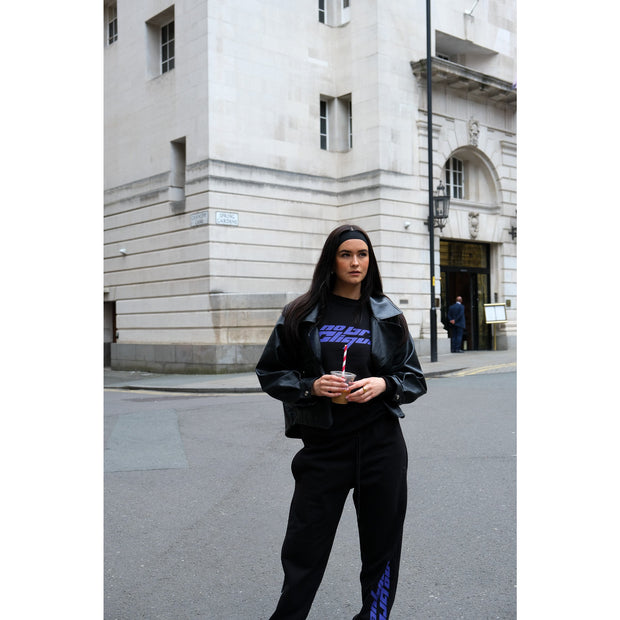 Retro black/ purple jogger