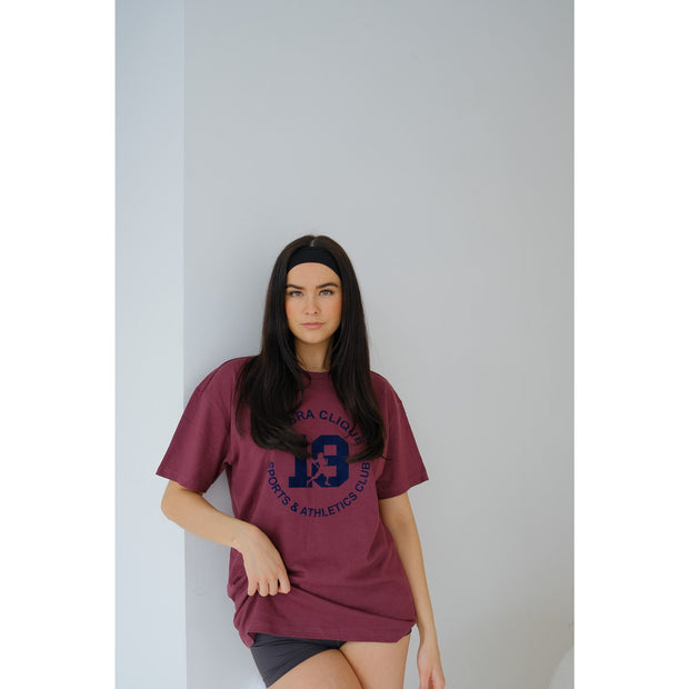 Sports & Athletics club maroon T-Shirt