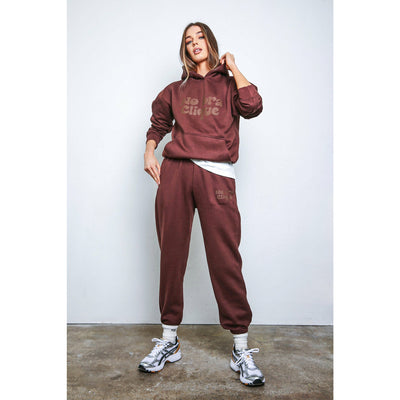 Bubble Chocolate mirrored jogger