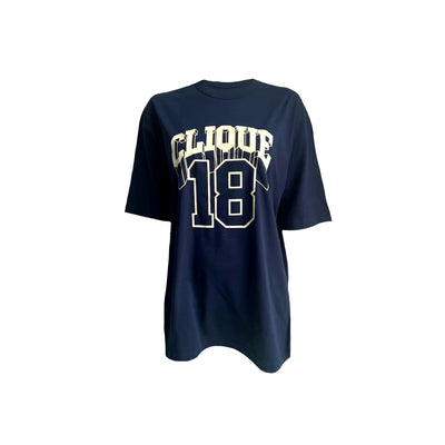 CLIQUE 18 Vegan Navy/Cream T-Shirt