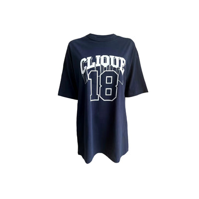 CLIQUE 18 Vegan Navy/white T-Shirt