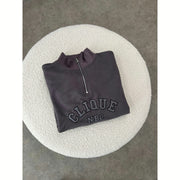 Charcoal half zip Sweat